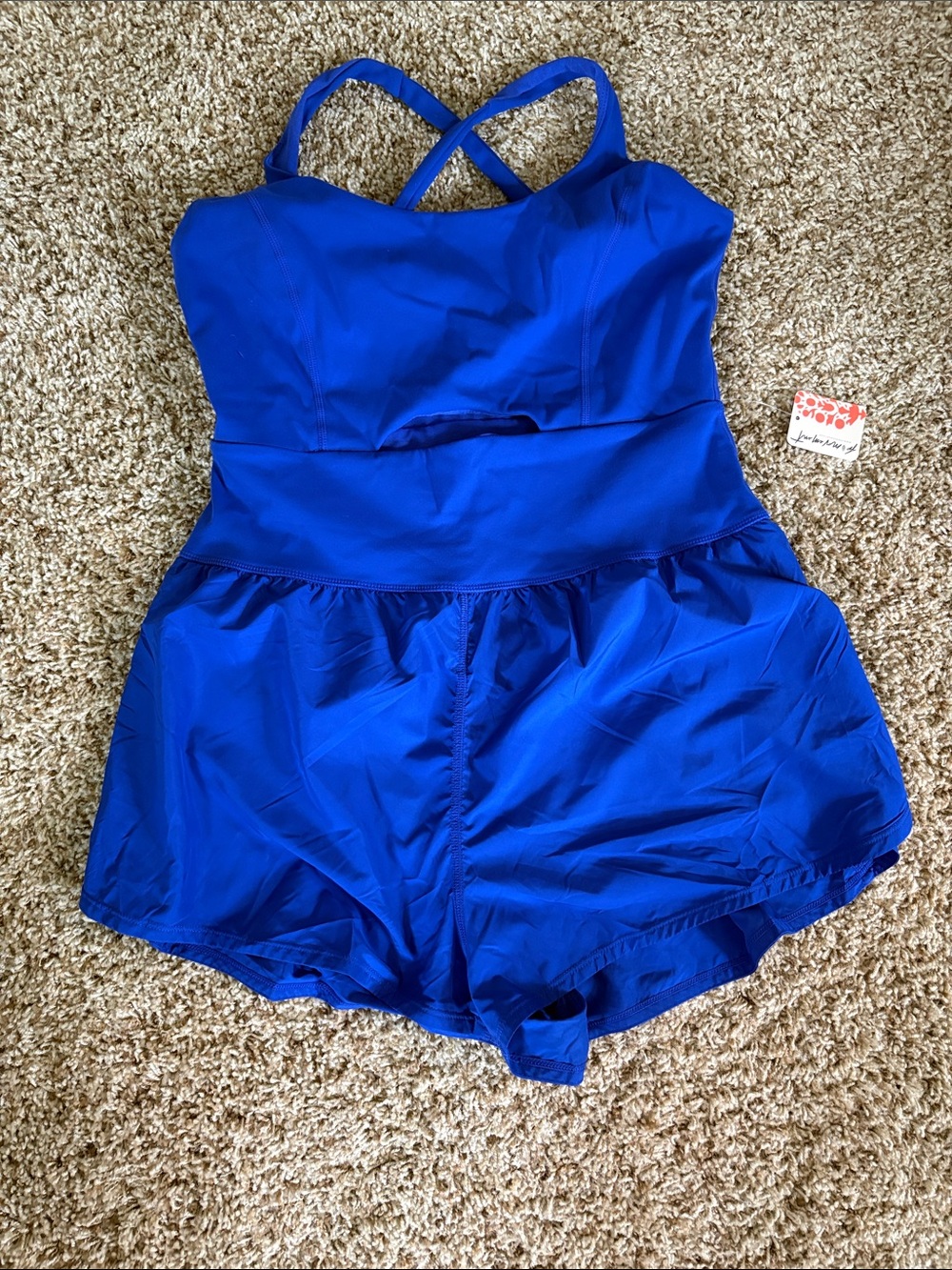 NWT Free People Movement Large Righteous Runsie Ink Blue Romper
